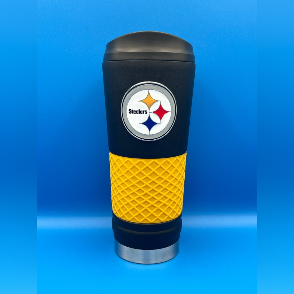 Pittsburgh Steelers 24oz stainless steel travel cup for hot and cold liquids